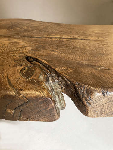 20th Century French Primitive Oak Table