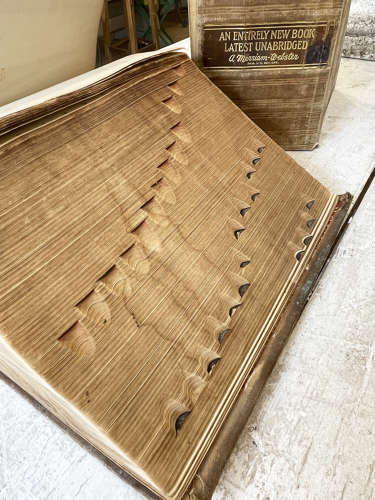 2 huge volumes of Websters Dictionary - Printed 1942