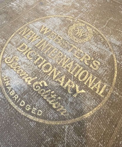 2 huge volumes of Websters Dictionary - Printed 1942