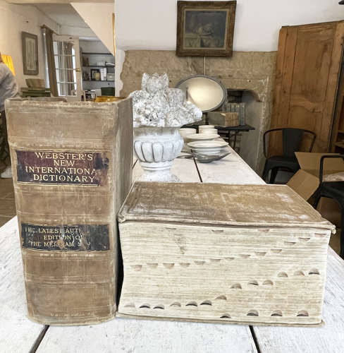 2 huge volumes of Websters Dictionary - Printed 1942