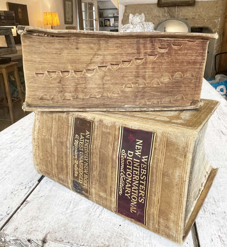 2 huge volumes of Websters Dictionary - Printed 1942