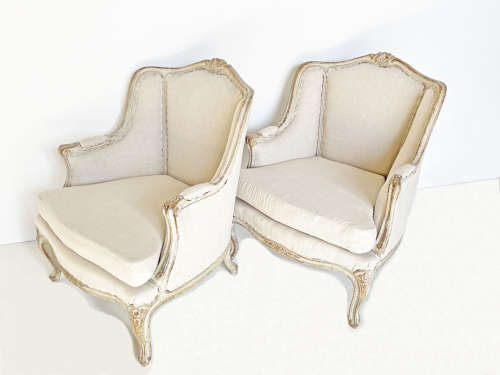 Pair of 19th c Swedish upholstered Armchairs - circa 1880