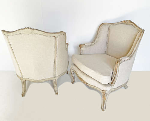 Pair of 19th c Swedish upholstered Armchairs - circa 1880