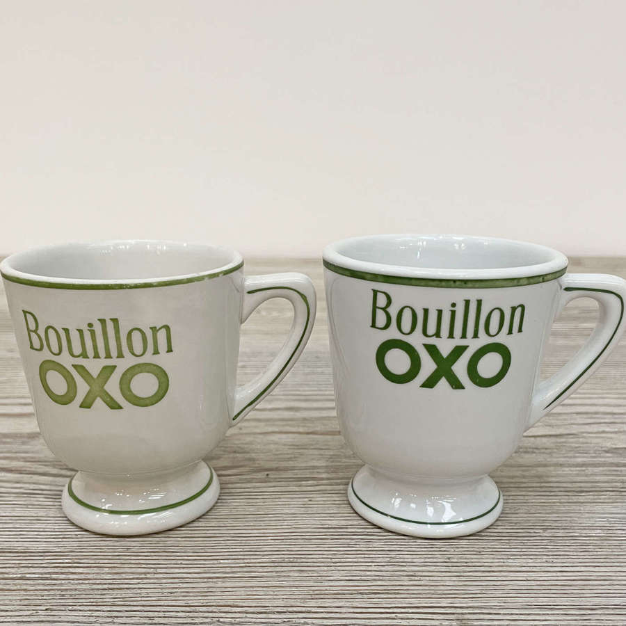 Pr. 20th century French Oxo Mugs