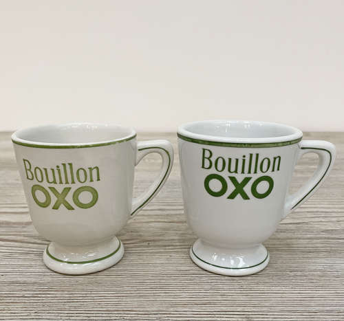 Pr. 20th century French Oxo Mugs