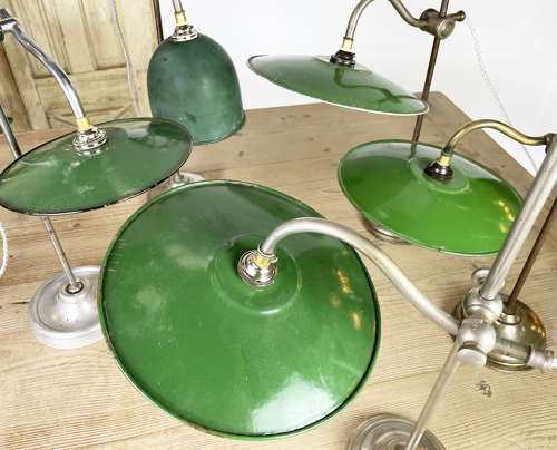 French 20th c Rise & Fall Desk Lamp No.5 - circa 1940