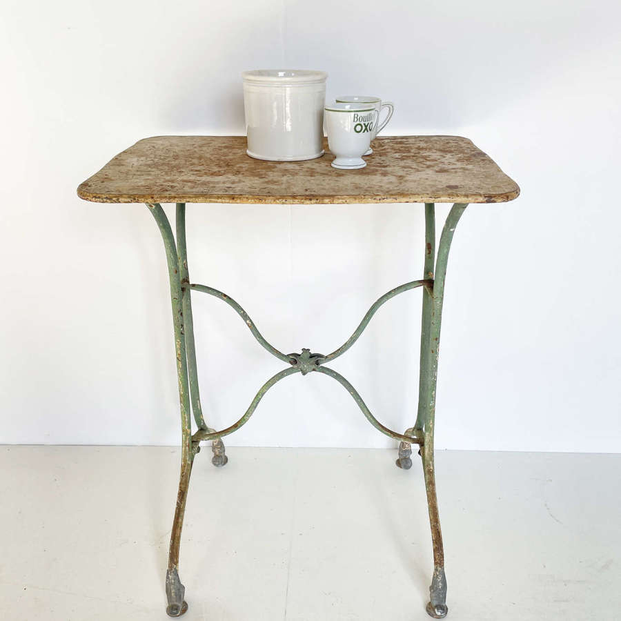Small 19th c French Art Nouveau Iron Table - c 1880