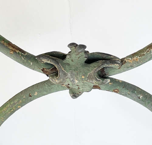 Small 19th c French Art Nouveau Iron Table - c 1880