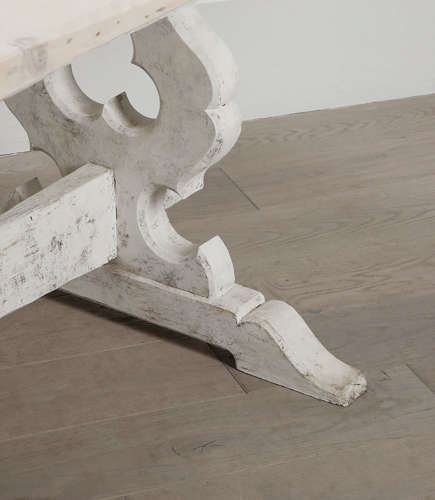 Swedish 20th c Stretcher Base Dining Table - c 1970