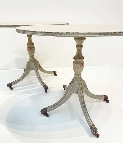 Pair of 19th Century Swedish Oval Side Tables