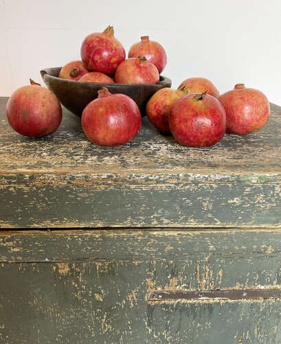 19th Century Italian Rustic Buffet with Original Grey Green Paint