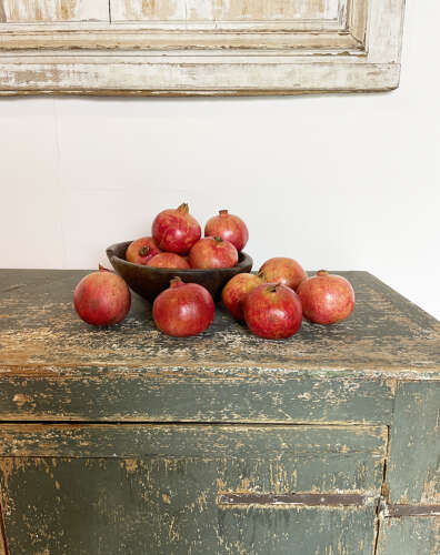 19th Century Italian Rustic Buffet with Original Grey Green Paint