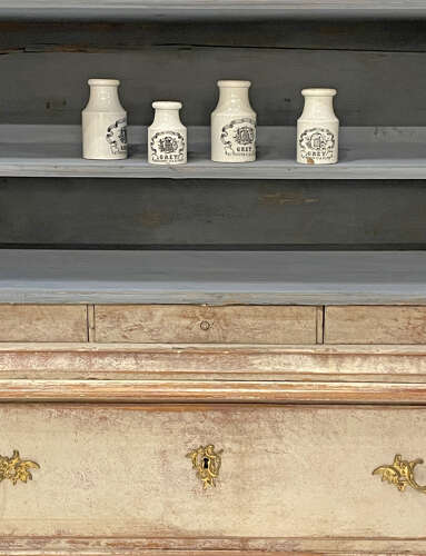 18th Century Swedish Rococo Cupboard-on-Chest