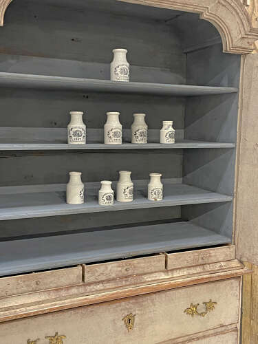 18th Century Swedish Rococo Cupboard-on-Chest