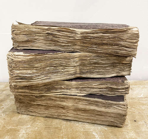 Bundle of 4 French 19th c Purple Books