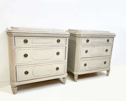 Pair of 19th Century Swedish Gustavian Style Chests of Drawers