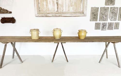 French long Pine 19th c 'Vendange' Table