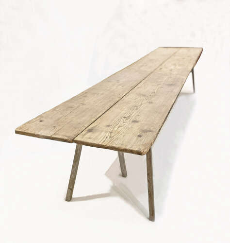 French long Pine 19th c 'Vendange' Table