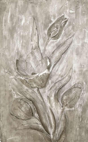 Set of 9 18th c Botanical Plaster Bas-Reliefs - Circa 1780