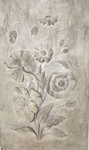 Set of 9 18th c Botanical Plaster Bas-Reliefs - Circa 1780