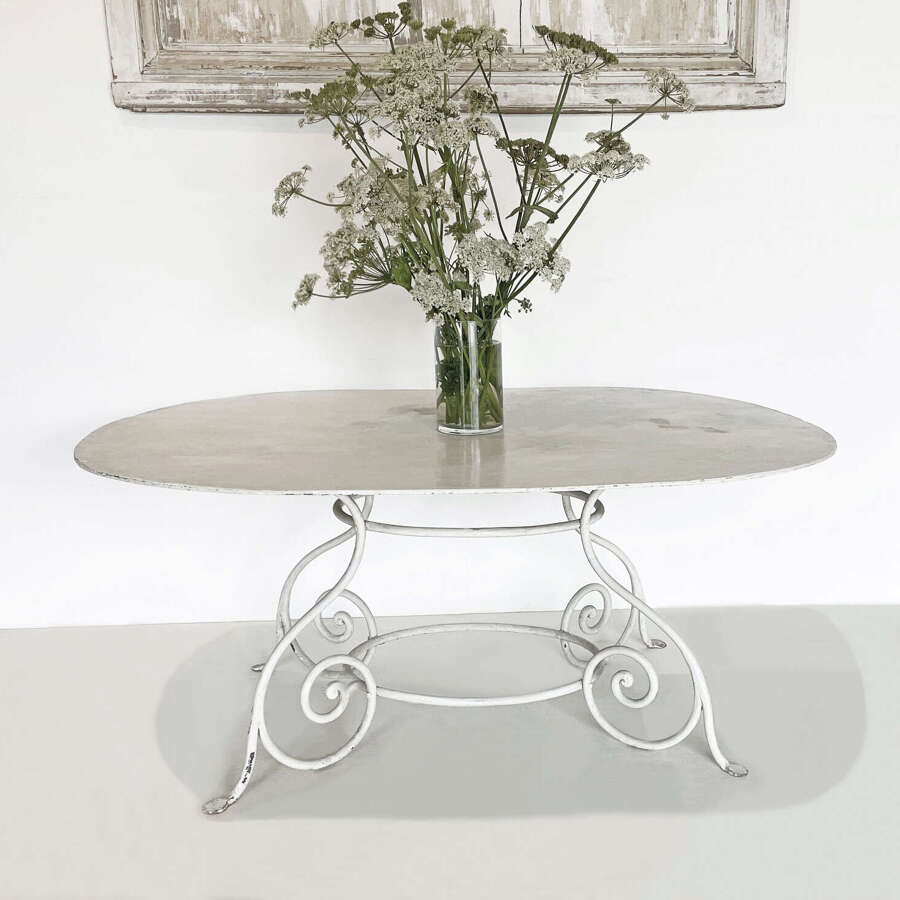 Large 19th Century French Oval Iron Table