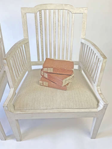 Pr. Swedish 20th c Slat-Back Armchairs - circa 1900