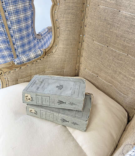 Pair 19th C French 'Bergeres' Armchairs in the Deconstructed Style