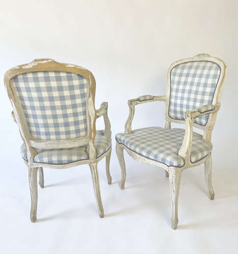 3 Pairs of French 19th c Bergeres Armchairs - circa 1870
