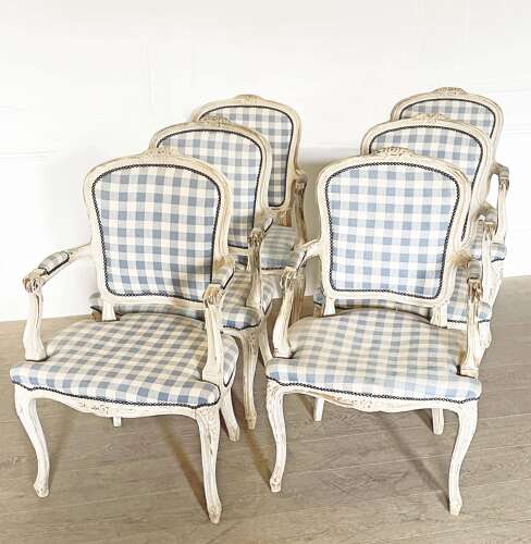 3 Pairs of French 19th c Bergeres Armchairs - circa 1870