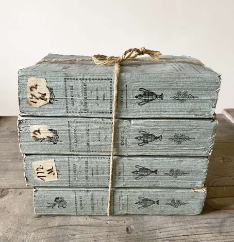 Bundle of 4 19th c French Blue Books