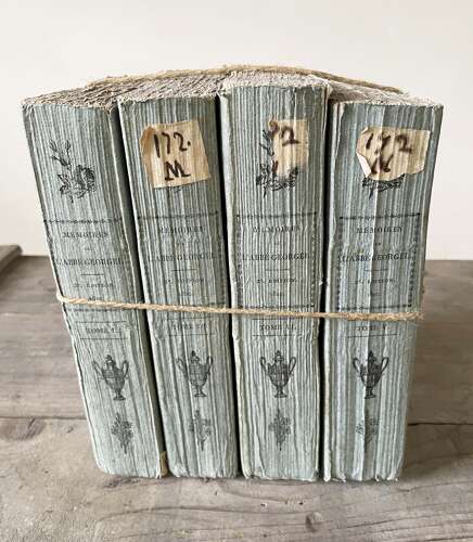 Bundle of 4 19th c French Blue Books