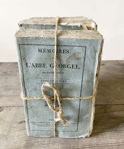 Bundle of 4 19th c French Blue Books