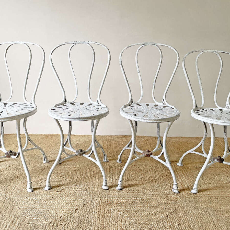 Set of Four 19th Century Arras Garden Chairs - circa 1890
