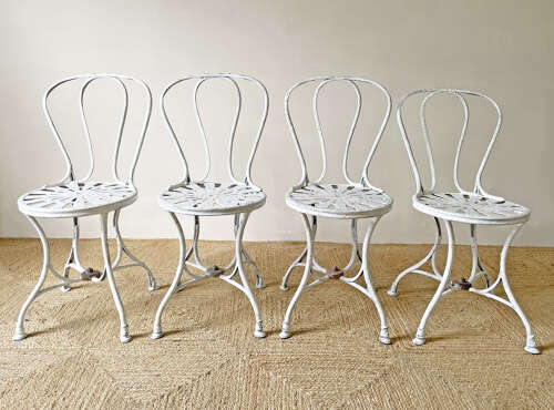 Set of Four 19th Century Arras Garden Chairs - circa 1890