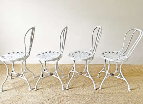 Set of Four 19th Century Arras Garden Chairs - circa 1890