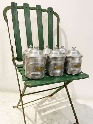 Set of 6 Kitchen Storage Jars with lids - circa 1920
