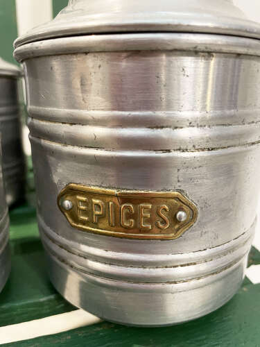 Set of 6 Kitchen Storage Jars with lids - circa 1920