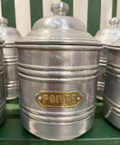Set of 6 Kitchen Storage Jars with lids - circa 1920