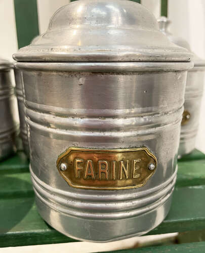 Set of 6 Kitchen Storage Jars with lids - circa 1920