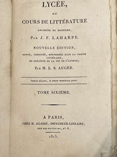 Set of 6 French 19th c Pink Books - circa 1815