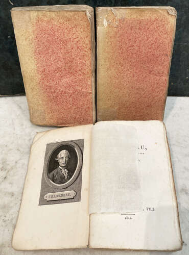 Set 3 French 19th c small pink Books