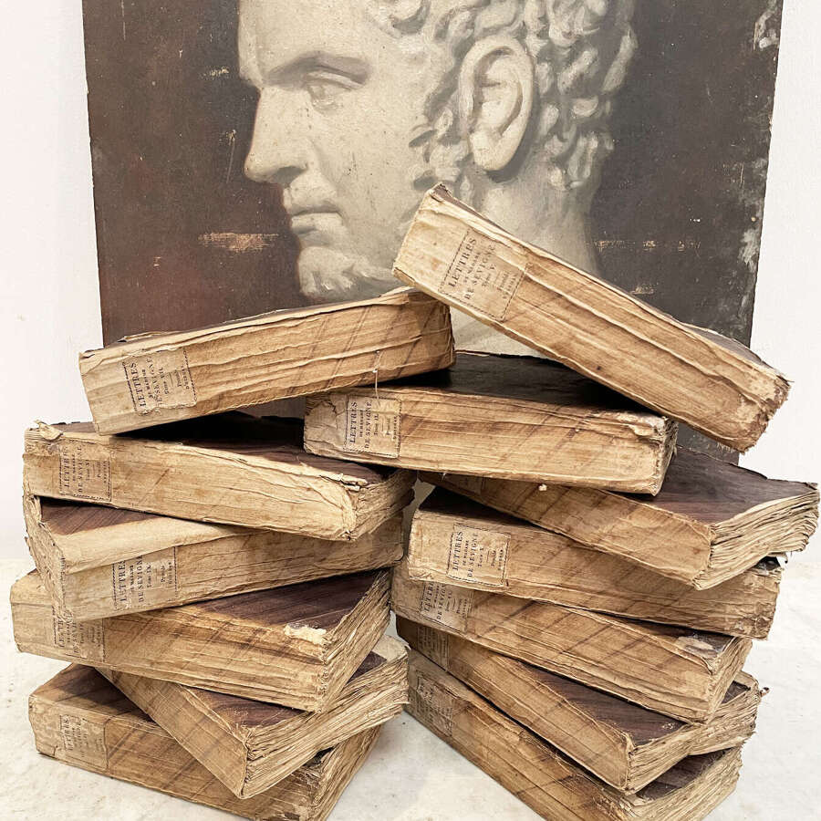 Set of 13 19th c French Purple Books - c 1819