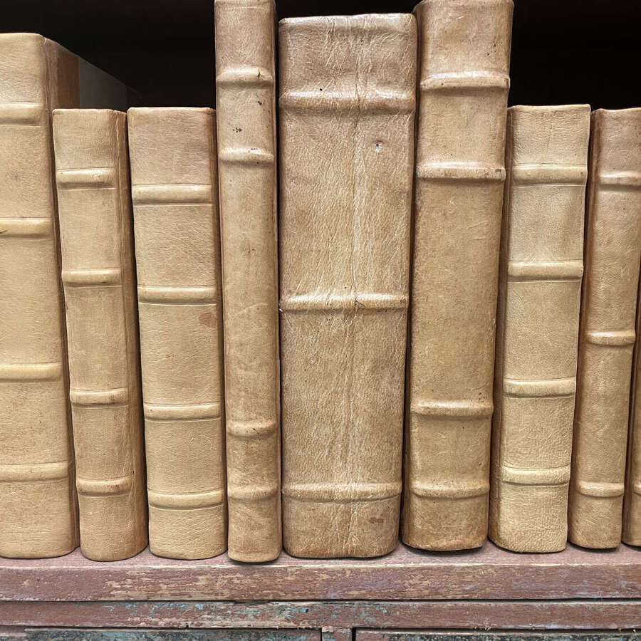 Set 13 Pale Leather bound Books - 1940
