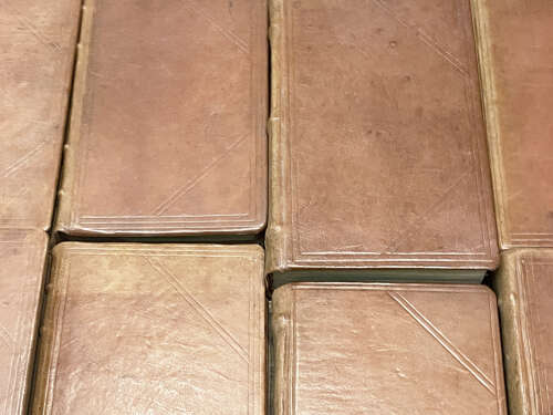 Set 13 Pale Leather bound Books - 1940