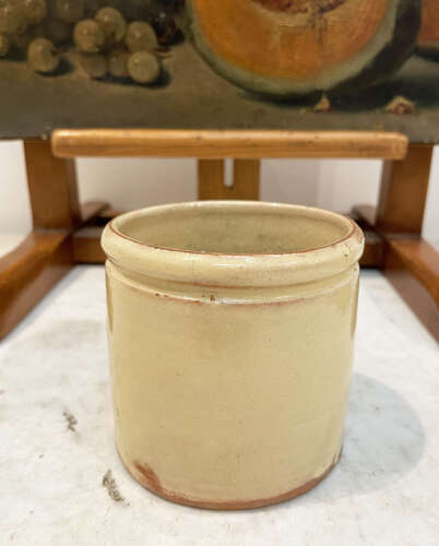 5 small  19th c yellow Jars
