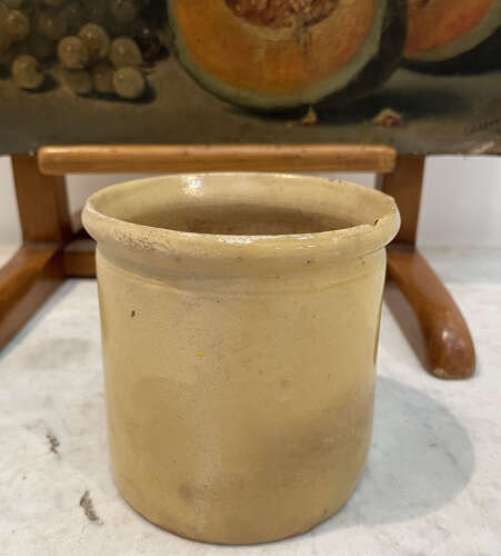 5 small  19th c yellow Jars