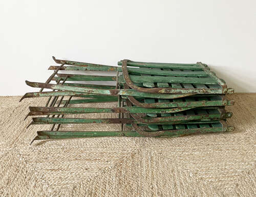 Set of 4 French Folding Chairs - c 1920