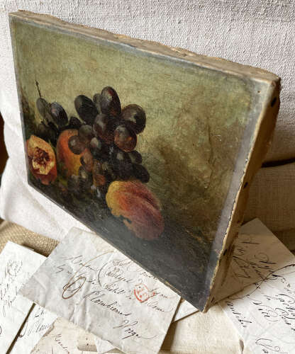 Small 19th c French Still Life Painting c 1820
