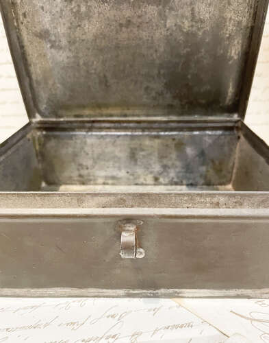 Small 19th Century French Tin or Toleware Box