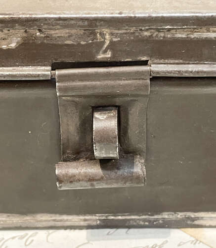 Small 19th Century French Tin or Toleware Box